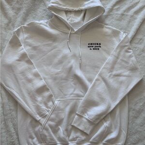 Chicks New York White Hoodie